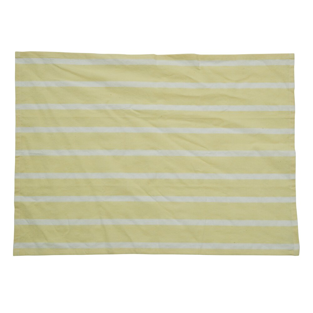 Stripe viskestykke bred, gul - 50x70 cm